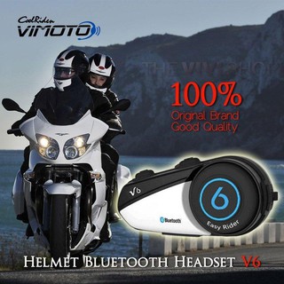 V6 Helmet Bluetooth Intercom Headset บูลทูธติดหมวกกันน๊อค สำหรับมอเตอร์ไซค์