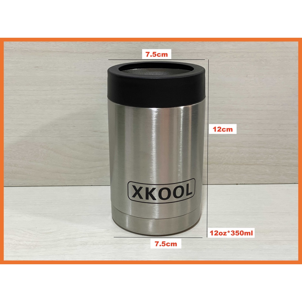 แก้ว Xkool ขนาด 12Oz  แก้วเก็บอุณหภูมิความเย็น,ร้อนสีพื้นไม่มีไอน้ำเกาะข้างนอกแก้ว
