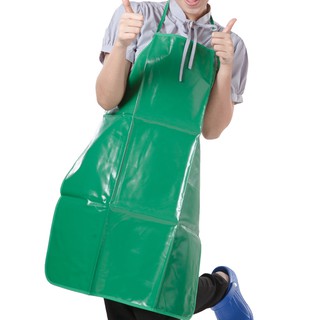 🔥*พร้อมส่ง*🔥 เอโร่ ผ้ากันเปื้อนหนัง PVC ขนาด 22x30 นิ้ว สีเขียว aro Apron Plastic Green M-Wpa-2G