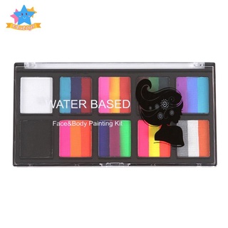 Face and Body Paint Theatre Palette Facepaint Professional Paints 10 Colors