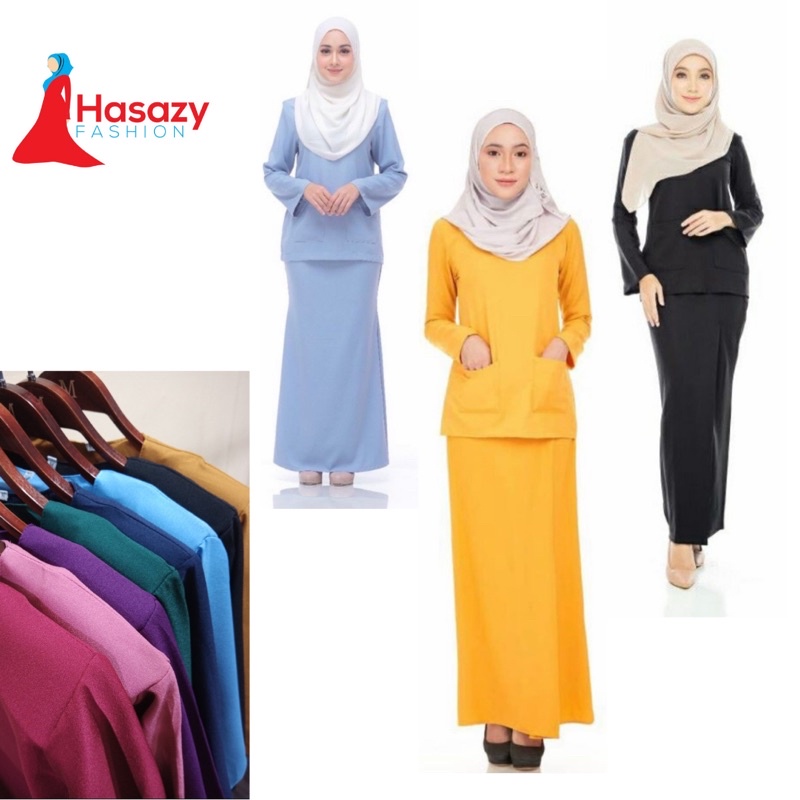 BAJU KURUNG KEDAH (กระเป๋าพร้อม) ผ้าพับ