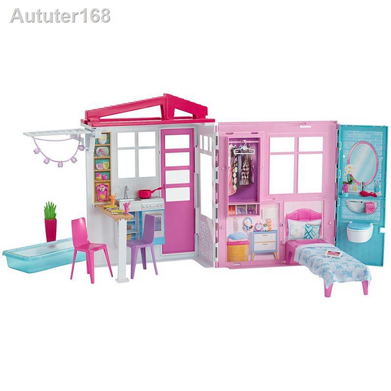 จัดส่งที่รวดเร็ว✙❄Barbie House, Furniture and Accessories บ้าน ตุ๊กตา บาร์บี้ พร้อม เฟอร์นิเจอร์ FXG54 CH