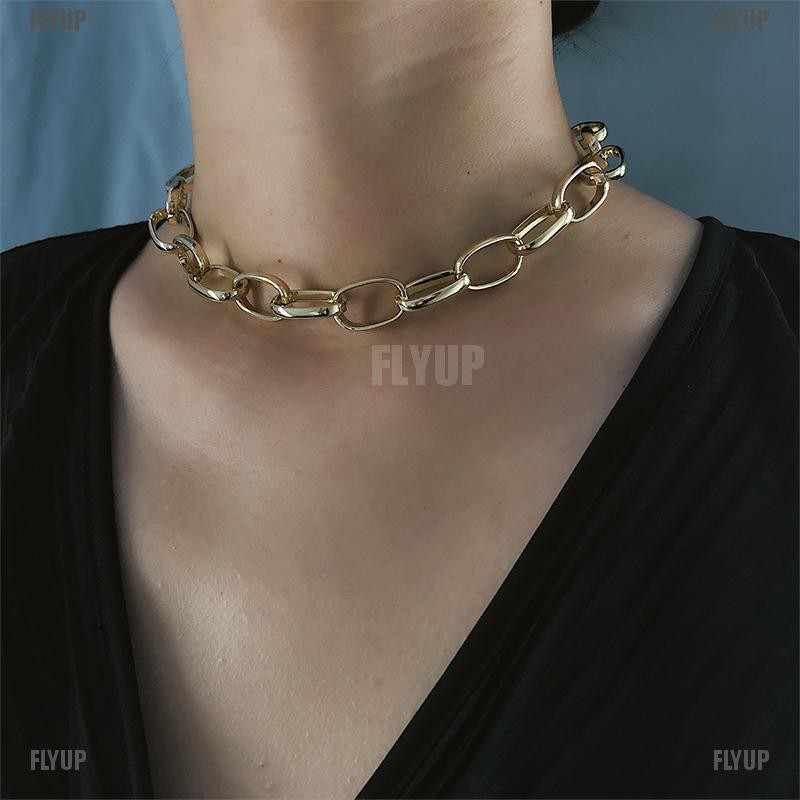 CIBIRICH Chunky Statement Necklace For Women - Punk Silver Chain Collar, Alloy, Hypoallergenic - View #14