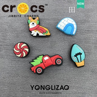 Crocs jibbitz charms เครื่องประดับแฟชั่น รูปดอกไม้ หัวเข็มขัด สําหรับตกแต่งรองเท้า crocs