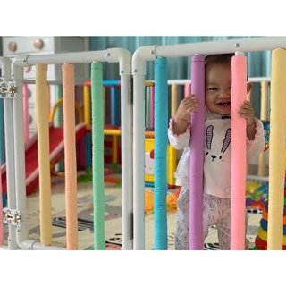 นวมซี่กันกระแทก สีพาสเทล หนา 1 เซน หนานุ่ม ( แบบสวม ) คอกกั้นเด็ก