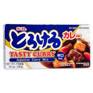 とろける カレー甘口 S&amp;B Torokeru Amakuchi Curry Sauce Mix no meat - 200g mild/medium hot/hot มี 3 รส ไม่เผ็ด/เผ็ดกลาง/เผ็ด