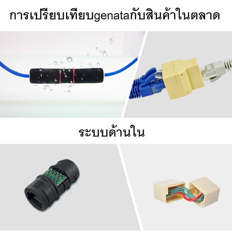 ตัวต่อสายแลน กันน้ำ ตัวต่อสาย Lan Cat5E ต่อสาย Lan ให้ยาวขึ้น  ใช้ได้ทั้งภายในและภายนอก กันฝนกันแดด Gnt-5303 | Shopee Thailand