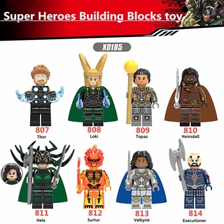 Lego Minifigures Avengers Super Heroes Thor Hela Loki บล็อคตัวต่อของเล่นสําหรับเด็ก