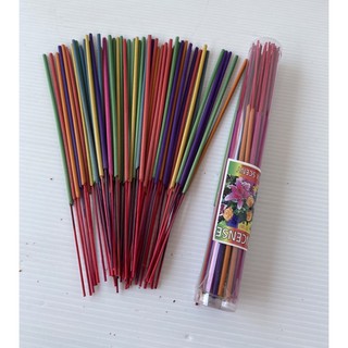 ธูป 7 สี แบบสั้น ก้านกลม หลอด ล่ะ 55 ก้าน eh