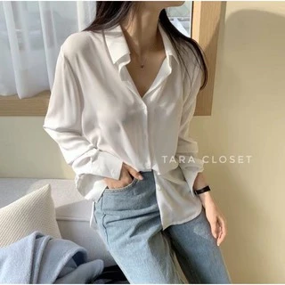 IT022 S M L TARA Shirt เสื้อเชิ้ต คอปก แขนยาว มีมากกว่า 30 สี มี 6 ไซซ์ รุ่นยอดฮิต ทรงคลาสสิค ผ้าไหมอิตาลีอย่างดี