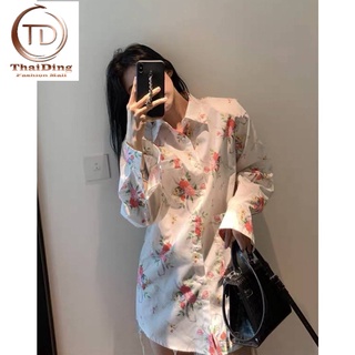 🌹🌸Shirt long sleeve 🌸🌹  เชิ้ตแขนยาว ผ้าพิมพ์ลายTD388