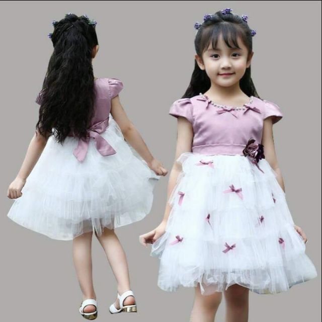 พร้อมส่ง ชุดเดรสออกงานเด็ก เดรสเด็กผู้หญิง ชุดกระโปรงเด็ก