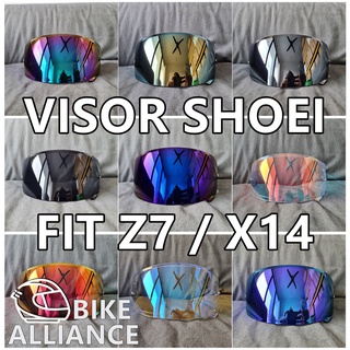 หมวกกันน็อค VISOR SHOEI Z7 X14 X SPIRIT III สีรุ้ง สีฟ้า โปร่งใส ป้องกันรังสียูวี สีแดง