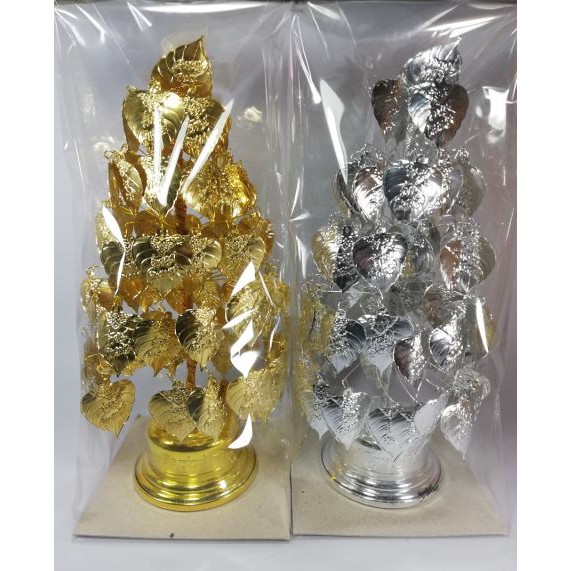 ต้นโพธิ์เงิน ต้นโพธ์ทอง ร่ำรวยๆ ขนาดสูง 30 ซม. (1 ชุด 2 ต้น)