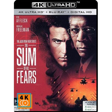 หนัง 4K UHD: The Sum of All Fears (2002) แผ่น 4K จำนวน 1 แผ่น