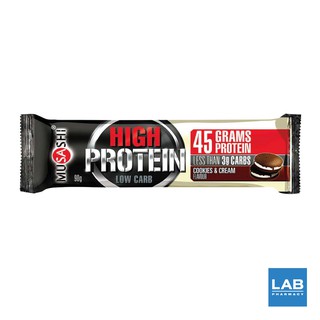 Musashi P45 Protein Bar 90 g. - มูซาชิ โปรตีนอัดแท่ง 1 ชิ้น