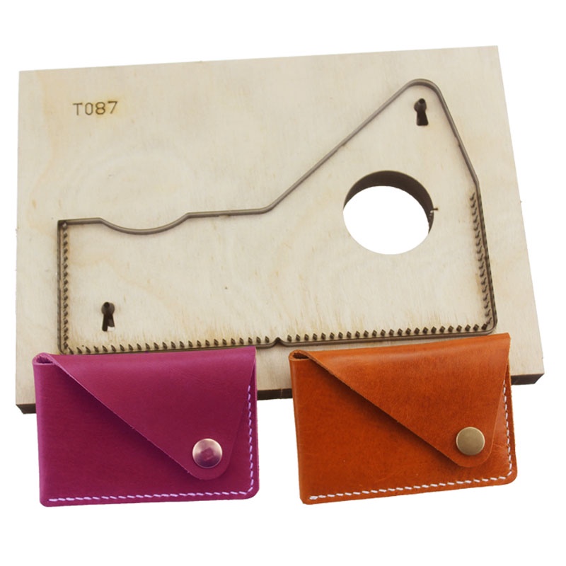 T087 All-in-One Card Holder มีดแม่พิมพ์กระเป๋าสตางค์ Retro Clear Boundary Handmade เครื่องหนังเลเซอร์สามารถปรับแต่งได้