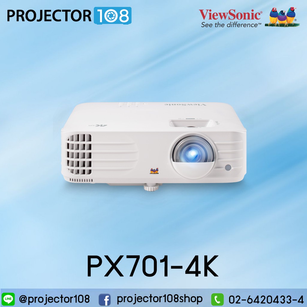 ViewSonic PX701-4K : 4K UHD 3200 Lumens 240Hz 4.2ms, HDR, Auto Keystone, Dual HDMI - 3 Years Warrant