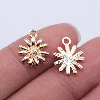 CHARMS จี้สร้อยคอรูปดอกเบญจมาศสีเงินขนาด 15X12 มม . 20 ชิ้น