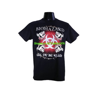 เสื้อยืดผ้าฝ้ายพรีเมี่ยมเสื้อวง Biohazard เสื้อยืดวงดนตรีร็อค เสื้อวินเทจ ไบโอฮาซาร์ด BHD1722