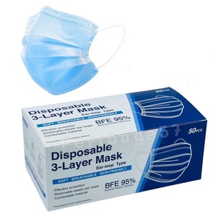 หน้ากากอนามัย Disposable Mask 1 หนา 3 ชั้น ร้านนี้ค่าส่งถูก