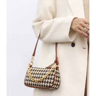 Houndstooth bag ขนาดปุกปิกเว่อคุ้มค่ากับราคาที่จ่ายไปมากกก! มีสายให้ใช้งานถึง3สาย