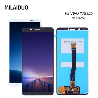 อะไหล่กรอบหน้าจอสัมผัส LCD 100% แบบเปลี่ยน สําหรับ Vivo Y75 V7 Y79 V7 plus