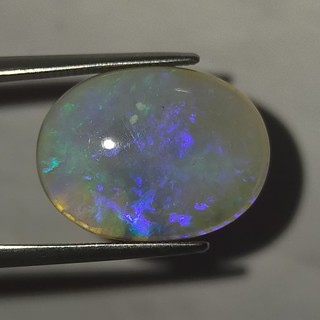 พลอย โอปอล ออสเตรเลีย ธรรมชาติ แท้ ( Natural Solid Black Opal Australia ) หนัก 5.58 กะรัต