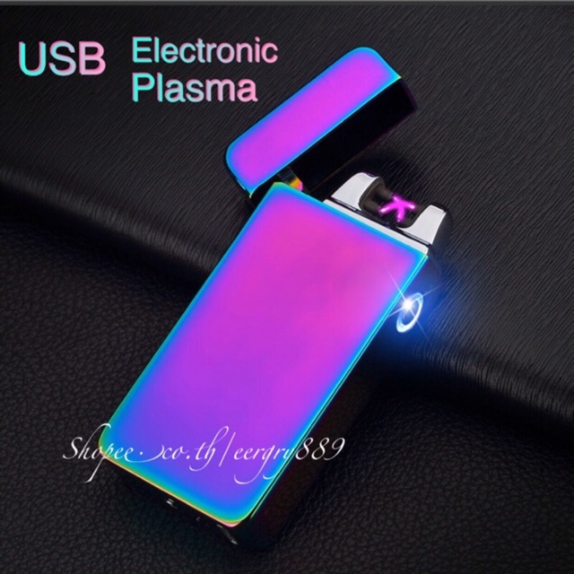 Electronic Plasma ไฟแช็คไฟฟ้า ไฟแช็คพลาสม่า ชาร์จไฟ USB PORT