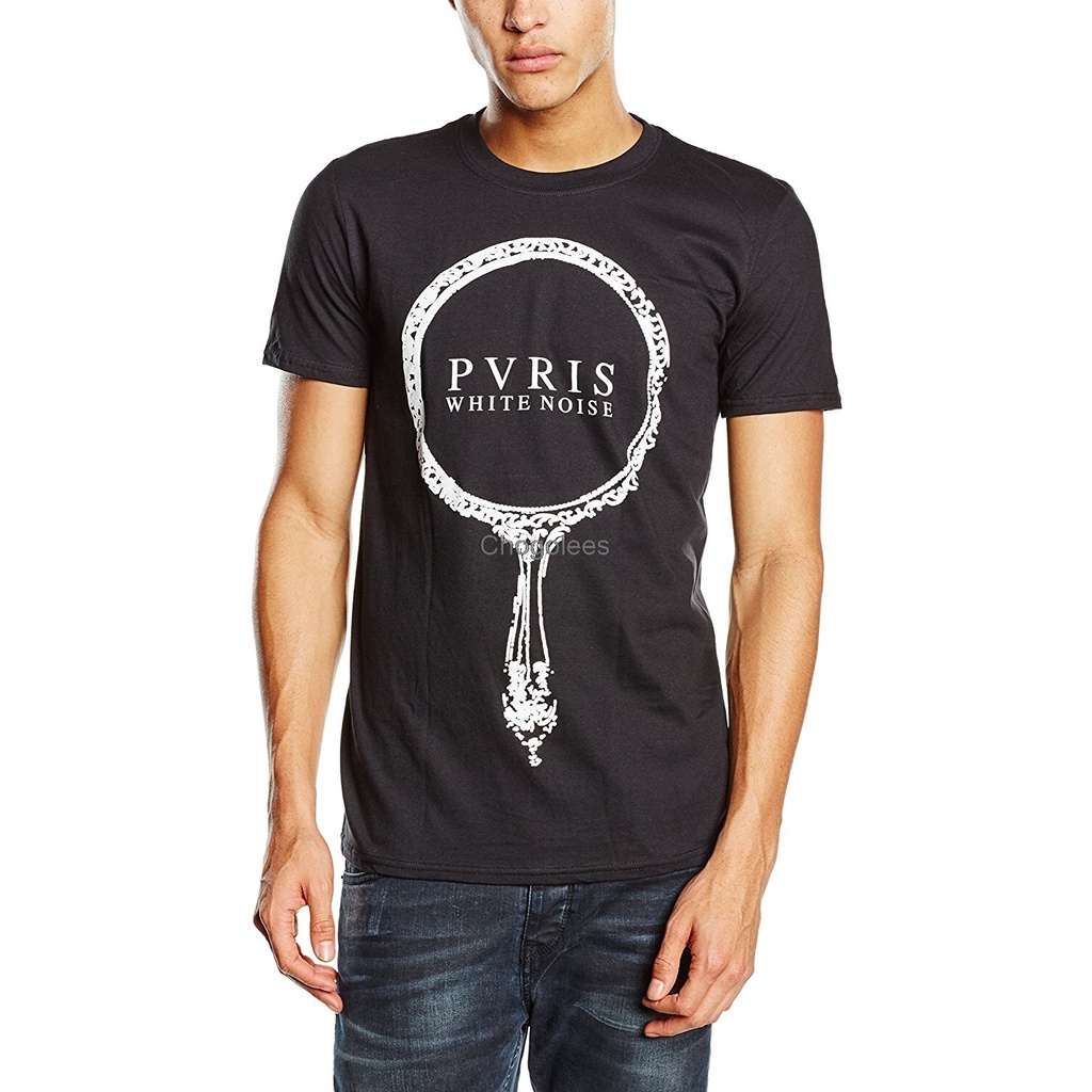 เสื้อยืดครอปขายดี เสื้อยืดแขนสั้น คอปก พิมพ์ลาย PVRIS  สีขาว สไตล์คลาสสิก สําหรับผู้ชายS-5XL