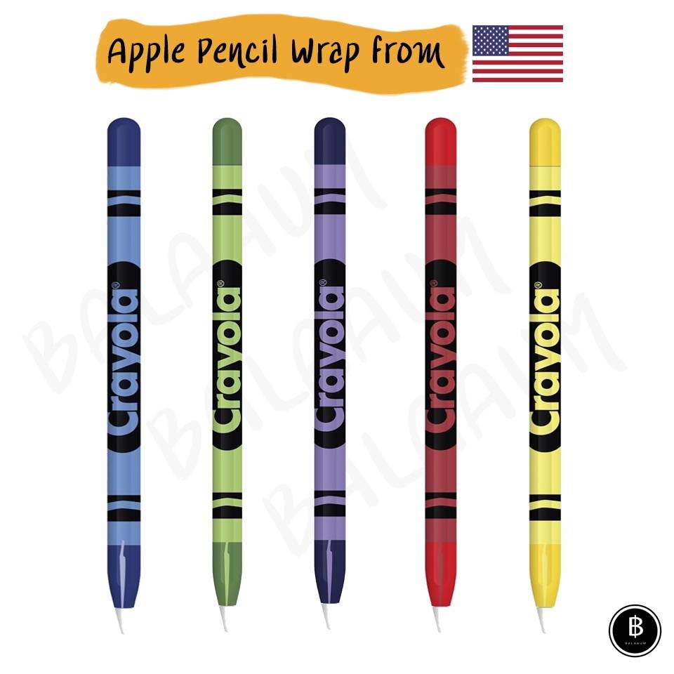VRZX Slickwraps apple pencil 1&amp;2 Crayola series สติกเกอร์ติด apple pencil (พร้อมส่ง)