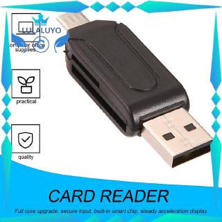 MC   Black ABS Reliable Micro USB OTG TF T-flash Card Reader for Cell Phone PC“In Stock”