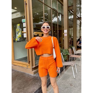 Sarah rose knit set ชุดเซทผ้า Knit ถักทอลายเนื้อผ้าแบบมี Texture
