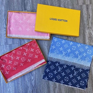 💝ผ้าพันคอ💟 ผ้าคลุมไหล่ LV มี 3 สี new collection 💝ส่งจากไทย 🇹🇭แบรนด์เนม ป้ายหลุยส์ ขนาด140×140cm.ผืนใหญ่ สวยหรู ผ้านุ่ม