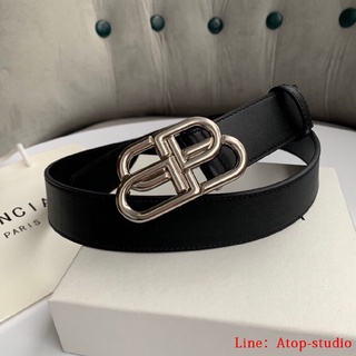 พรี  Balenciaga หนังแท้แบรนด์เนน เข็มขัดผู้ชาย​ ผู้หญิงSize3.5cm