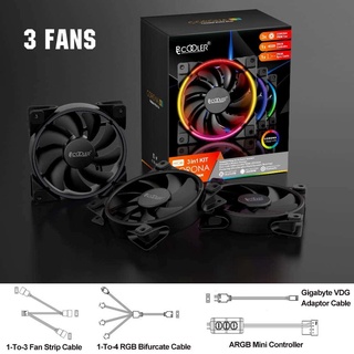 Pccooler Corona FRGB 3 in 1 Kit 120mm PWM Fan