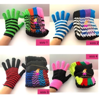 ถุงมือผ้า แพคละ 12 คู่ ขนาดฟรีไซส์
