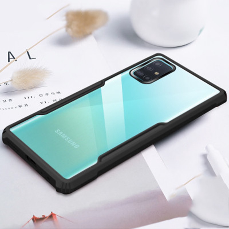 SAMSUNG กันกระแทกเคสโทรศัพท์สําหรับSamsung Galaxy S10 หมายเหตุ 10 Liteหมายเหตุ 20 Ultra S10 S20 Plus Proหมายเหตุ 8 9 A91 A81 M60s M80s M31s M31 M21 M30sกรณีป้องกันฝาครอบโปร่งใส