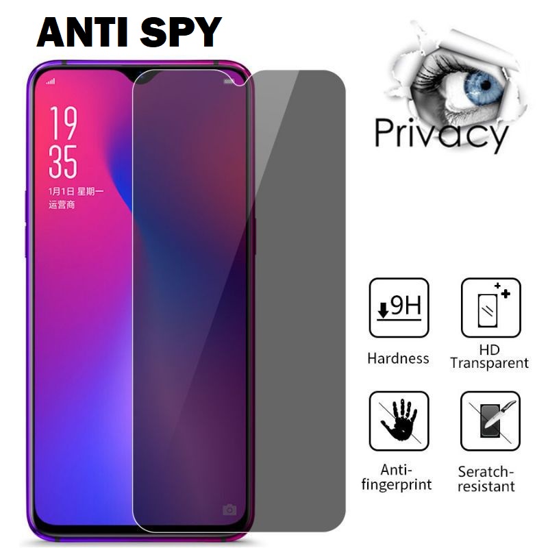 Vivo Y76s - Y76 5G - Y74s Anti Spy Tempered Glass Full Cover Privacy Matte