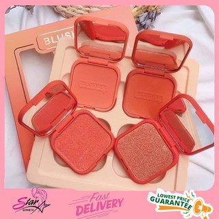 kiss beauty blusher set บลัชออน แบบ เซ็ท 4 ตลับ โทนส้ม พีช สีสวย ติดทน