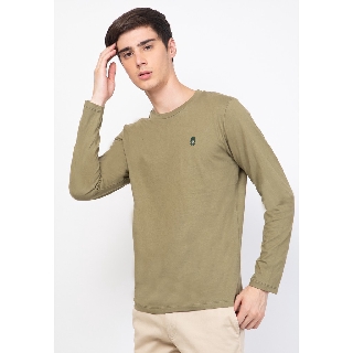 Skelly เสื้อยืดแขนยาวผู้ชายสีมะกอก Guardian Long Sleeve Crew Tee Military Olive