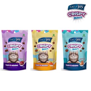 CATnjoy Crispy Bites ขนมแมวกรุบกรอบ ขนาด 60 กรัม