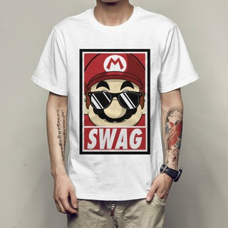 🌟พร้อมส่ง🌟เสื้อยืดพิมพ์ลาย Mario Man คุณภาพสูงสำหรับผู้ชาย