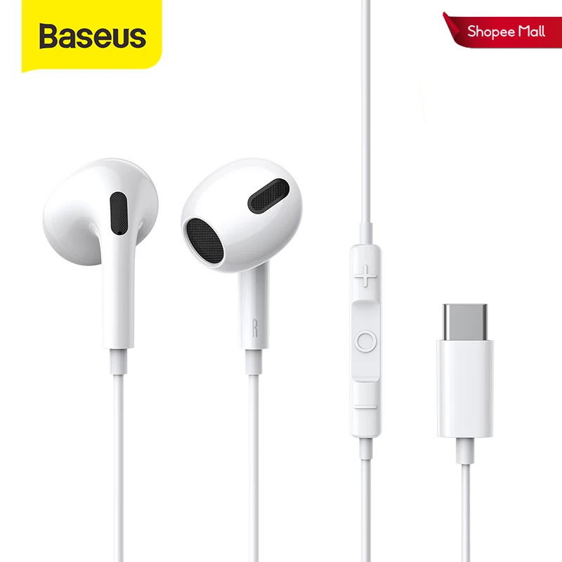 Baseus C17 Type-C หูฟังอินเอียร์ แบบมีสาย พร้อมไมโครโฟน สําหรับสมาร์ทโฟน