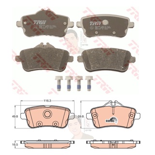 GDB1947 ผ้าเบรค-หลัง(TRW) (เนื้อผ้า COTEC) BENZ GLE300d (W167) AMG SUV 18-&gt;, (W292) GLE350d AMG Coupe 19-&gt;, (W292) ...