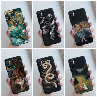 เคสซิลิโคนนิ่ม ลายมังกร สีดํา สําหรับ Xiaomi POCO M3 F3 X3 NFC GT M4 X4 Pro 5G