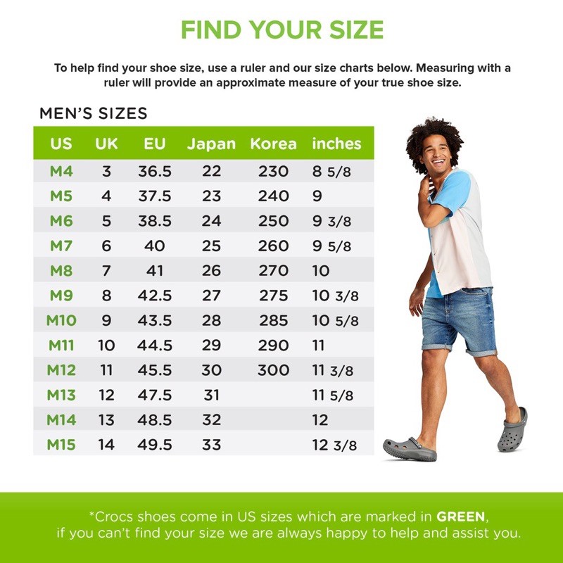 crocs literide size