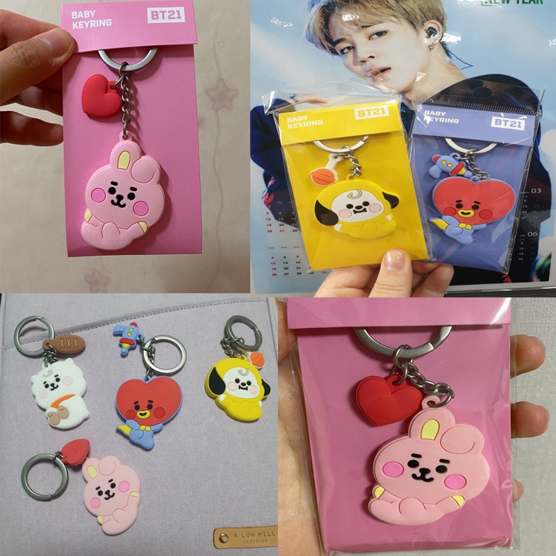 BT21 Official BABY Silicon Figure พวงกุญแจ พวงกุญแจแท้
