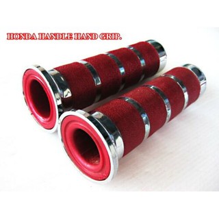 HONDA MAGNA NIGHTHAWK CBF CRF "RED" HANDLE HAND GRIP size 7/8" // ปลอกแฮนด์ สีแดงช้ำ สลับชุบโครม