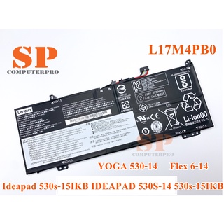 LENOVO Battery แบตเตอรี่ของแท้ LENOVO YOGA 530-14IKB IDEAPAD 530s-15IKB IDEAPAD 530S-14IKB  Flex 6-14 Model: L17M4PB0